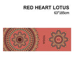 tapis yoga double couche non glissant bleu marine motifs floraux moderne 185x63cm yoga fitness