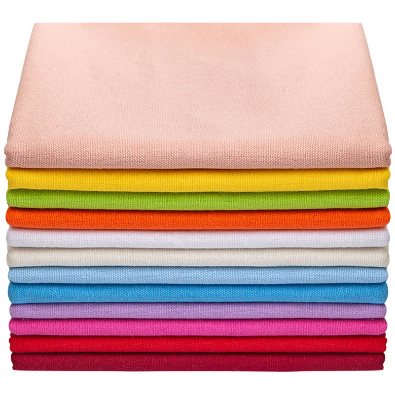 tissu toile coton résistant couture bricolage ameublement textile solide couleur unie 145cm