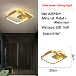 lampe moderne led 9w 14w 16w noir doré pvc aluminium