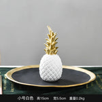 décoration moderne ananas résine noir blanc doré texture fruit chambre