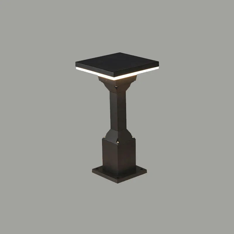 lampe solaire led étanche extérieure moderne noir ip55 flux lumineux 2492000 aluminium matériau