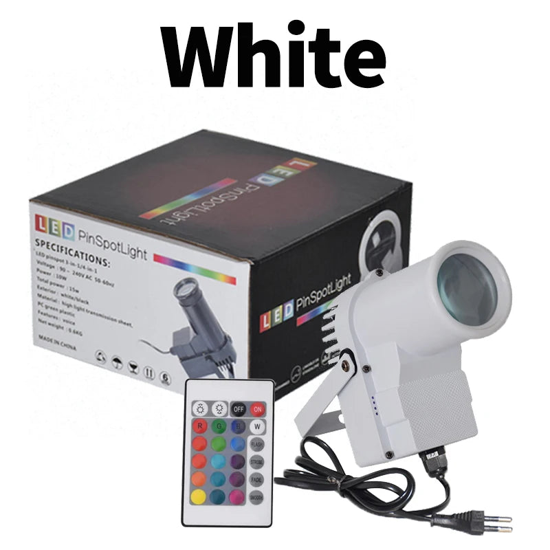 projecteur led rgb moderne noir effet miroir scènes dj disco festive autoinstallation clips