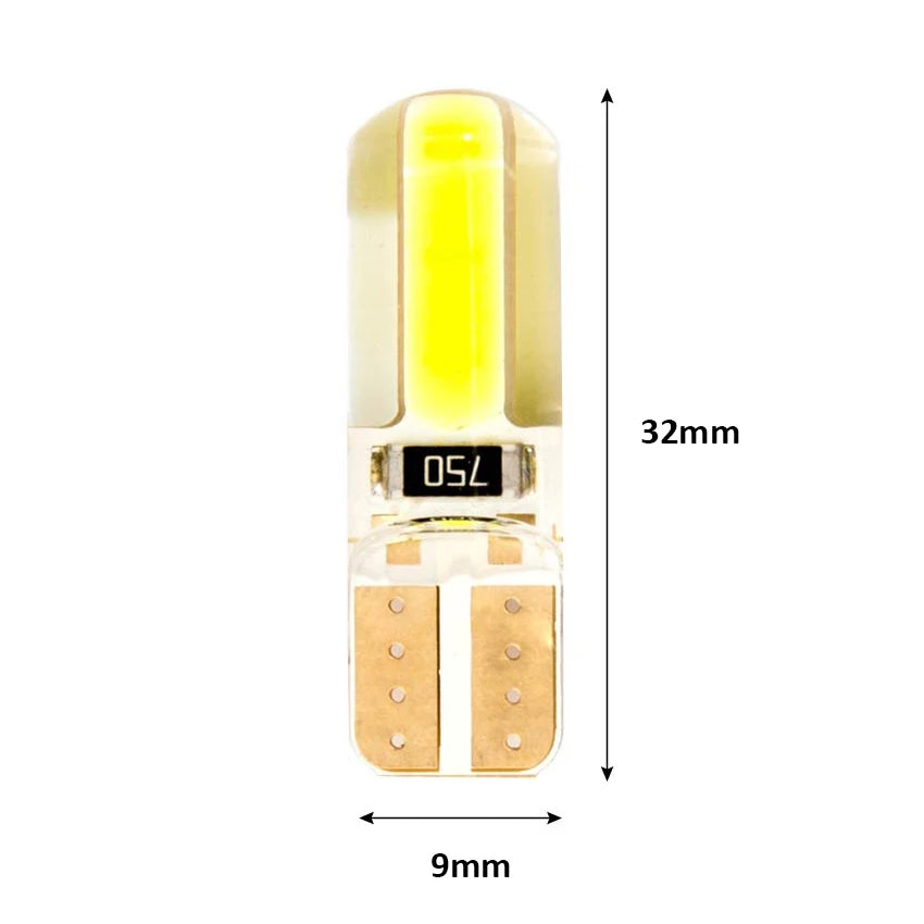 ampoules led blanc jaune bleu rouge vert 10 pièces t10 w5w 12v ultra brillantes