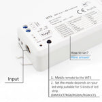 contrôleur led intelligent wifi rf 24g rh blanc noir cct rgb cct rgbw led