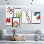 Décoration murale scientifique pour salle de classe sur toile