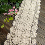 serviette table coton crochetée motifs floraux vintage beige clair réutilisable table manger mariage fête