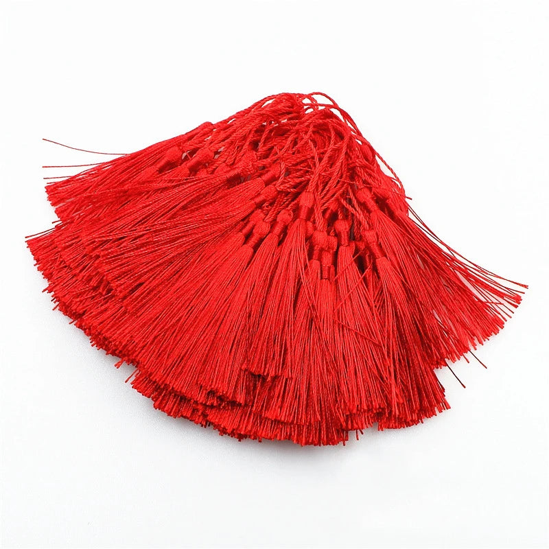 franges polyester 20cm pompons décoratifs vêtements rideaux opaques vert violet rouge