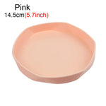 assiettes modernes plastique durable orange rose gris bleu jaune 11cm 14.5cm