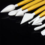 outils douille fondant cake sculpting modélisation sucre décorations diy baking jaune blanc ergonomiques cake