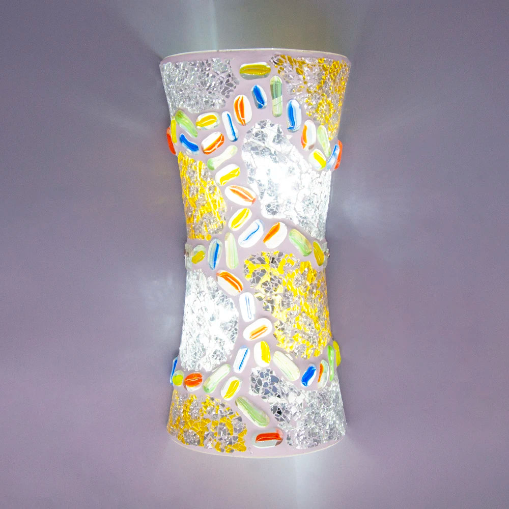 Applique murale LED bohème en verre noir éclairage salon