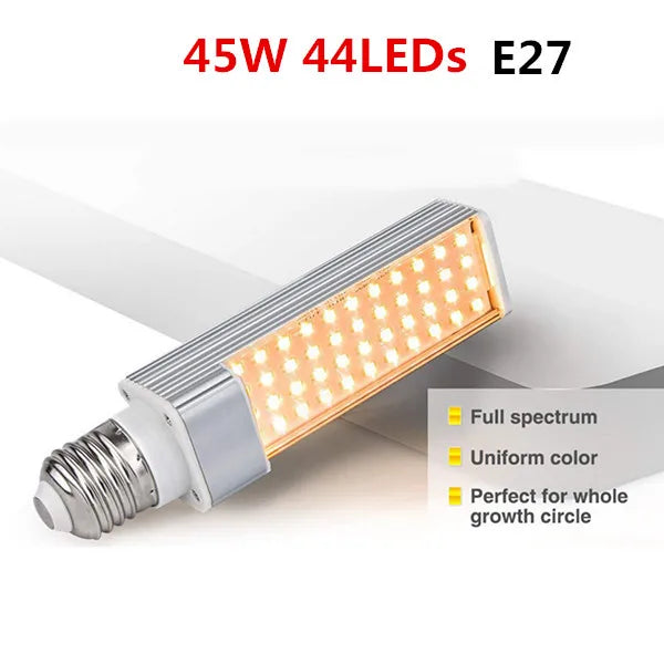 lampe led plante 45w 50w 60w double tete spectre complet moderne flexible e27 clip