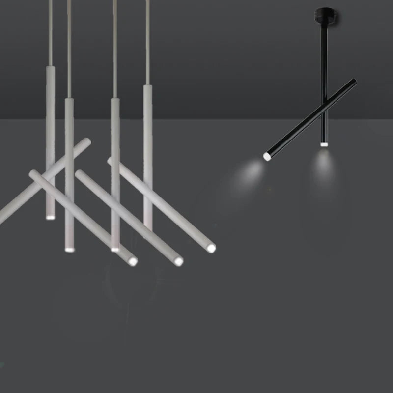 Suspension lumineuse moderne 10W blanc noir 90 260V flux 249 2000 lisse