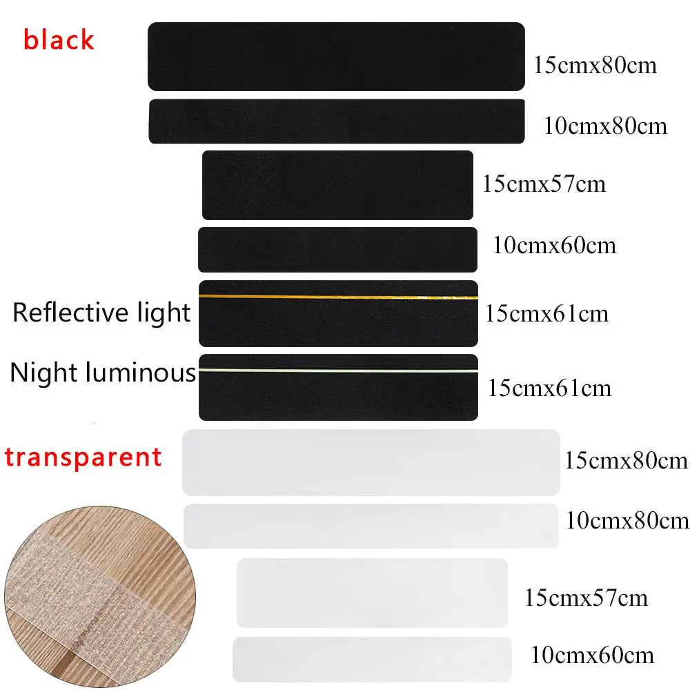 bandes antidérapantes adhésives noires transparentes lumineuses sécurités utilitaires granuleuses.reflective