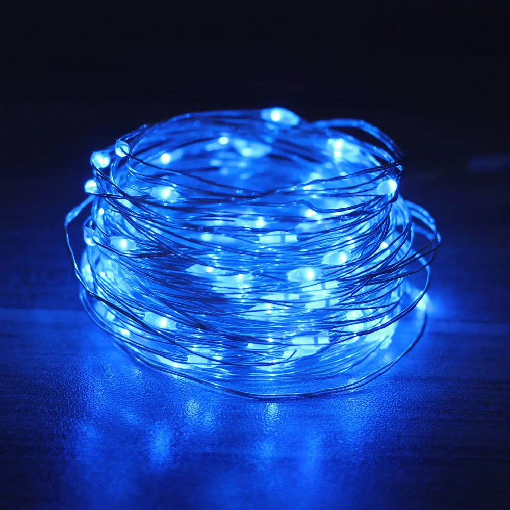guirlande lumineuse led 5m 10m 20m blanc chaud télécommande modes festive moderne
