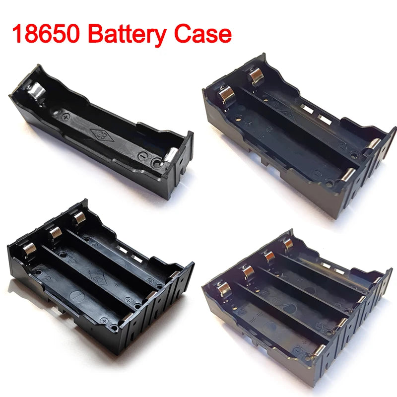 boîte rangement batterie 18650 noir pratique 7.9cm 2.1cm 7.7cm slot