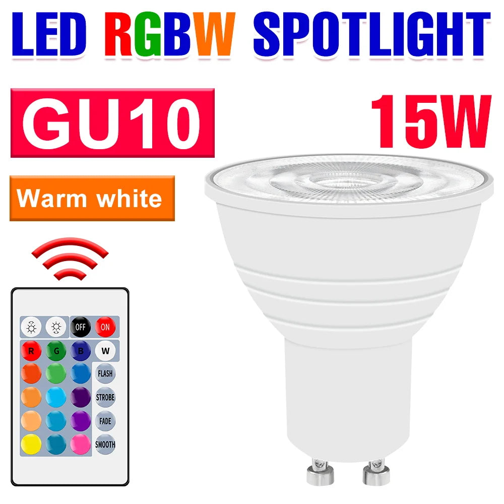 Ampoule LED RGB E14 spot rayures colorées moderne blanc opacité 50000h durée vie