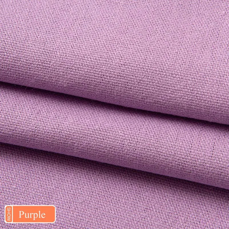 tissu toile coton résistant couture bricolage ameublement textile solide couleur unie 145cm