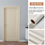 Autocollant imitation bois gris clair sur porte de placard moderne