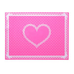 serviettes silicone points blancs noir rose bordure dentelle nail art classique coeurs pliableswasher resistant