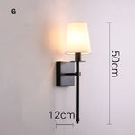 lampe murale moderne abat jour tissu noir blanc éclairage chambre salon entrée minimaliste
