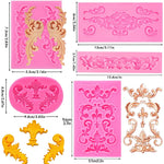 moules silicone gâteau fondant dentelle baroque ornements floraux vintage decoration cupcake roseclair