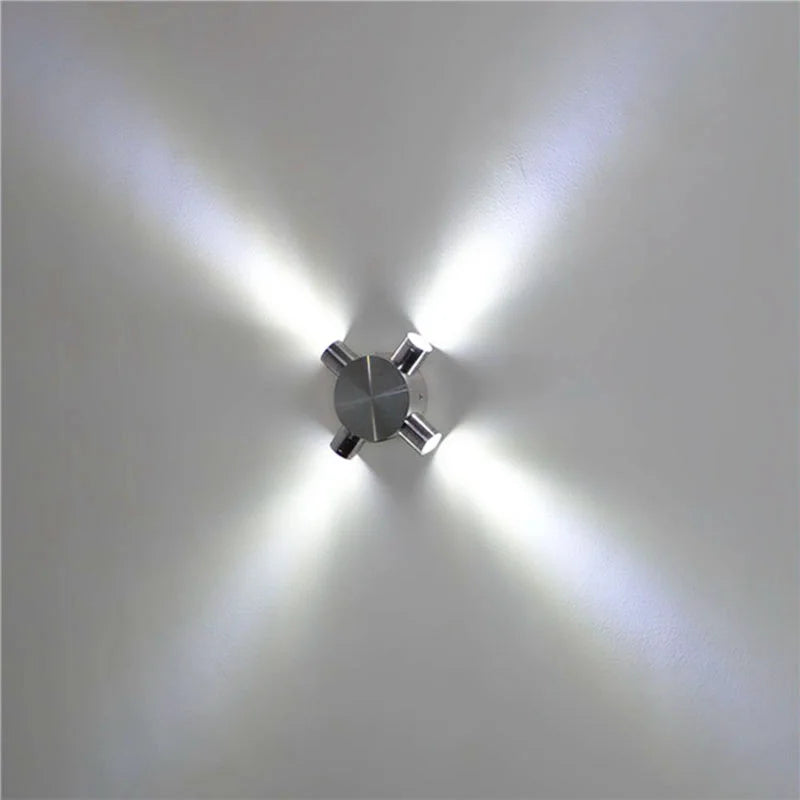 applique murale led moderne argentée projecteurs minimaliste mur fixé interrupteur bouton