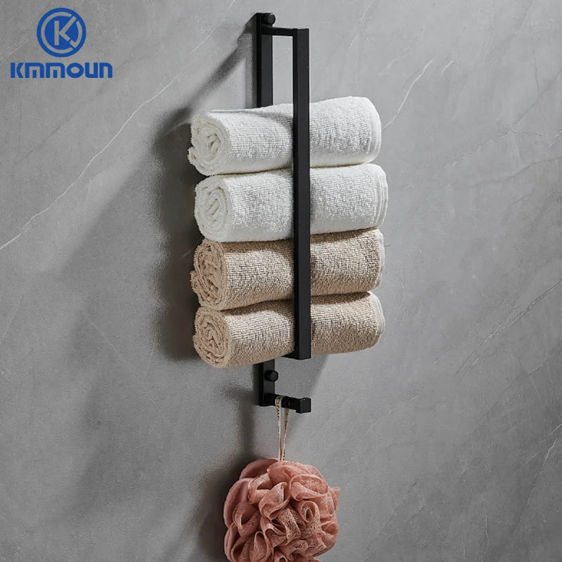 Vue de détail du porte-serviettes double barre 30 cm finition laquée
