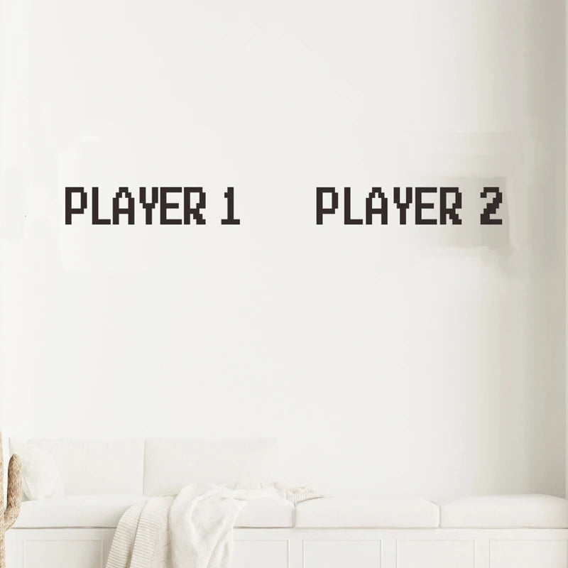 décoration murale autocollant pixel art avion minimaliste noir blanc chambre enfant
