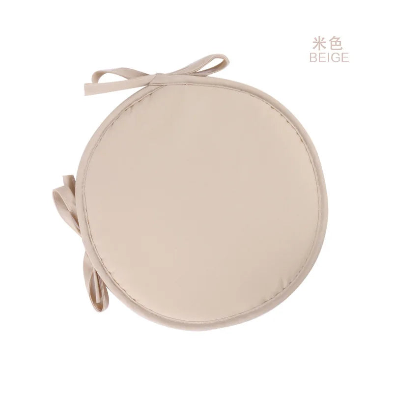 coussin siège rond rubans fixation chaise cuisine moderne uni