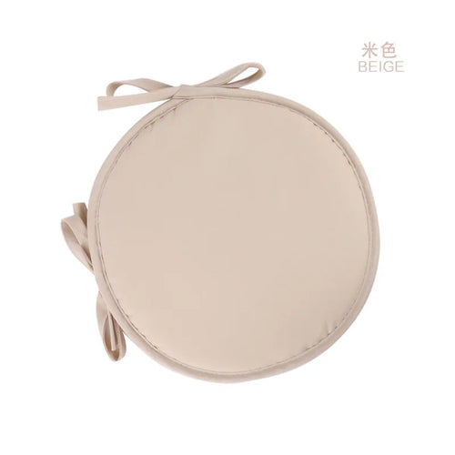 coussin siège rond rubans fixation chaise cuisine moderne uni