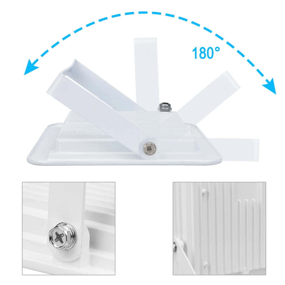 projecteur led blanc moderne ac220v ip65 30w 50w urgence entrée câbles aluminium