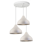 luminaire suspendu conique aluminium blanc noir moderne opaques salon chambre restaurant
