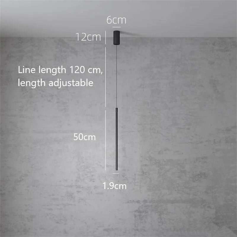 lampes suspendues minimalistes modernes noir blanc gris éclairage salon chambre led adjustable
