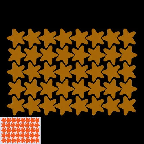 autocollants étoiles lumineuses vert fluo bleu fluo orange fluo marron jaune fluo simples résistants
