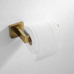 accessoires salle bain doré moderne porte serviettes papier toilette tablette minimaliste
