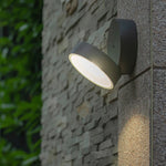 lampe murale led moderne minimaliste gris métallisé hydrofuge extérieure balancoire rotationnelle 8w