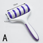 brosse peau violet moderne rayures horizontales poignée plastique respectueux environnement