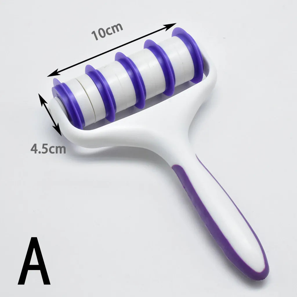 brosse peau violet moderne rayures horizontales poignée plastique respectueux environnement