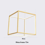 suspension moderne or blanc géométrique forme cubique minimaliste led aluminium