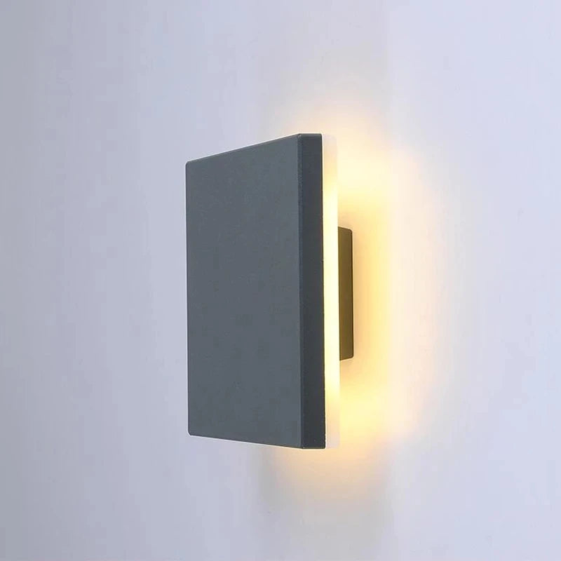 lampe murale moderne led industrielle fixée mur noir gris texturée ip55 étanche