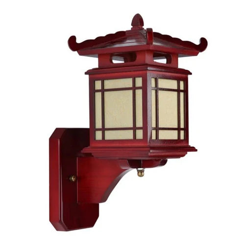 lampe murale bois naturel traditionnelle verre translucide éclairage quotidien oriental fixée mur