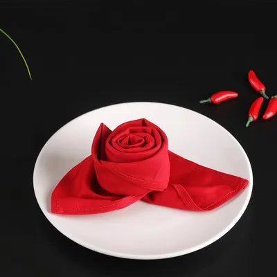 serviette rouge imprimée floral adhésive moderne usage maison restaurant