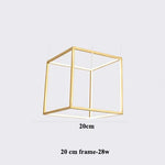 suspension moderne or blanc géométrique forme cubique minimaliste led aluminium