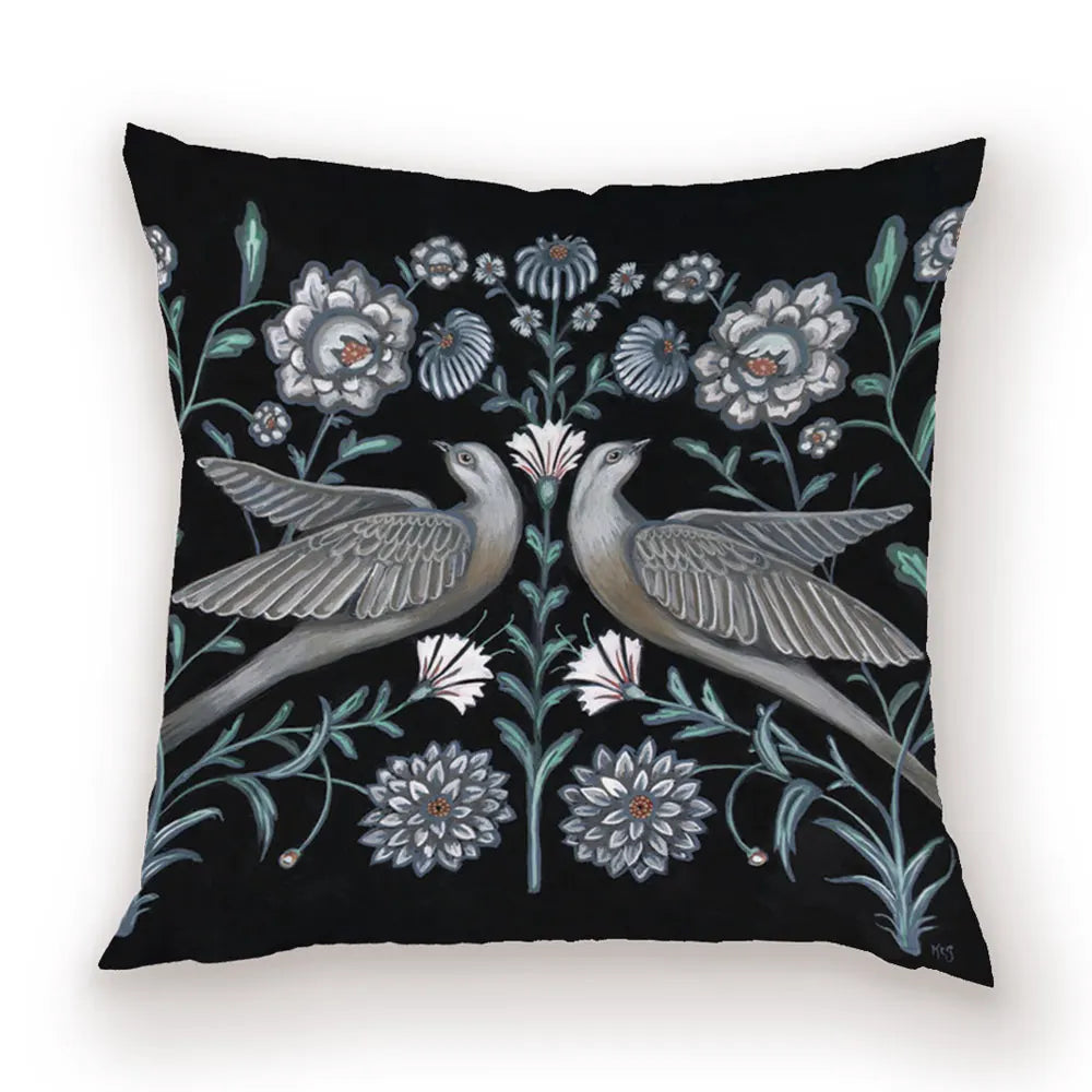 taies d'oreiller carrées fleur vintage polyester blanc décoratives