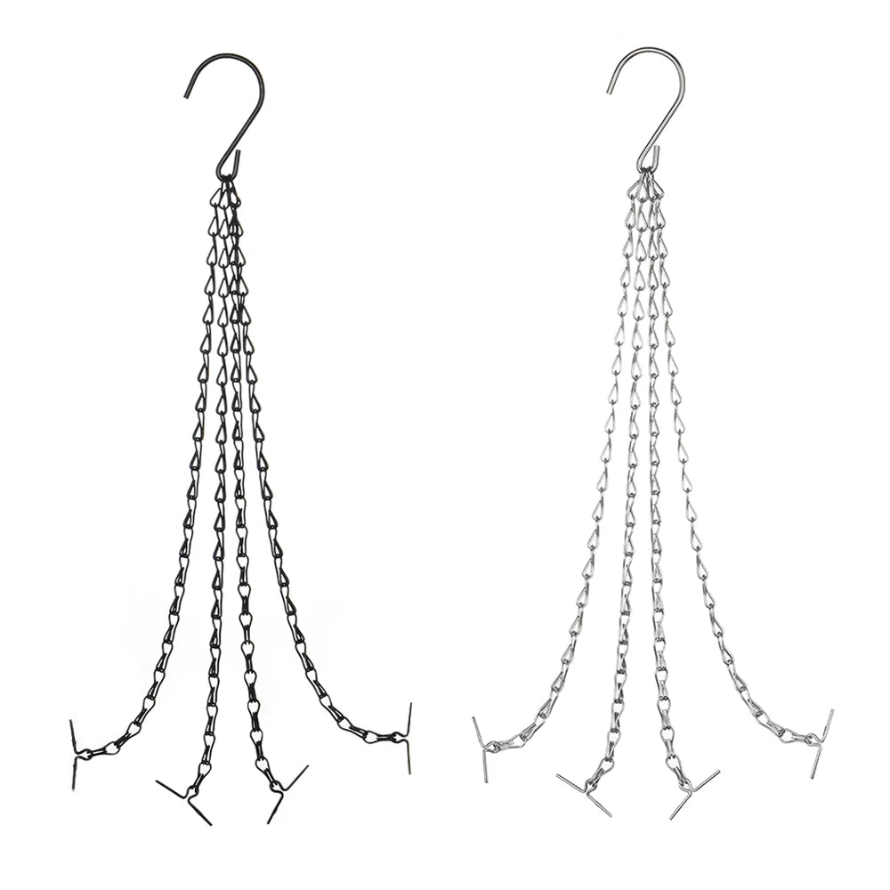 chaînes suspendues métal noir argenté simple maillons minimaliste crochets fournis