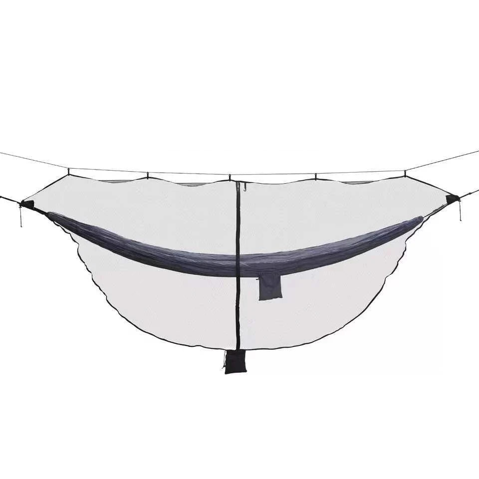 hamac double personne portable maille fine gris foncé sac corde anti moustiquesextérieur moderne