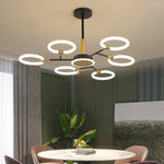 lampe suspendue moderne nordique 10 têtes noir doré led echangement e27