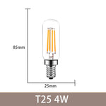 ampoules led filament dorés transparentes e12 e14 4w 6w 2700k 360° modernes 25000h