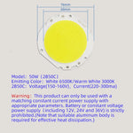 ampoule led chip blanc jaune grille points 76mm 60mm circulaire 50w 6500k 3000k
