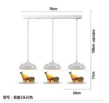 lumière suspendue animaux figurines zèbre panda girafe chambre décoration moderne